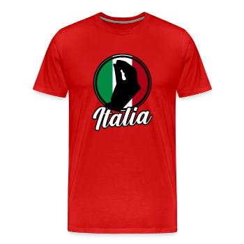 Italie Italien Italien Italie - T-shirt bio Premium Homme - rouge - Devant - Damien (186cm)