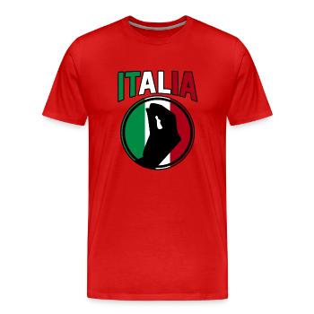 Italie Italien Italien Italie - T-shirt bio Premium Homme - rouge - Devant - Damien (186cm)