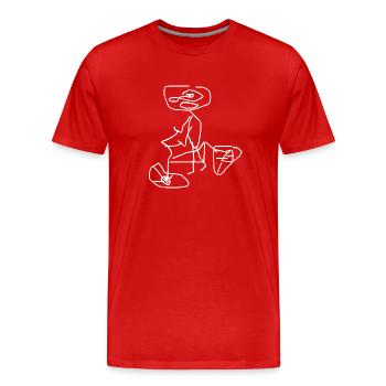 Fahrradfahrer Fahrradfahren - Männer Premium Bio T-Shirt - Rot - Vorne - Damien (186cm)