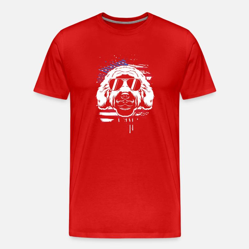Goldendoodle - Männer Premium Bio T-Shirt - Rot