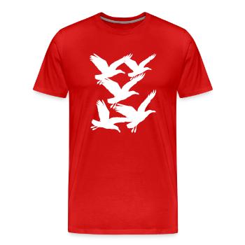 Mouette Seagulls Maritime - T-shirt bio Premium Homme - rouge - Devant - Damien (186cm)