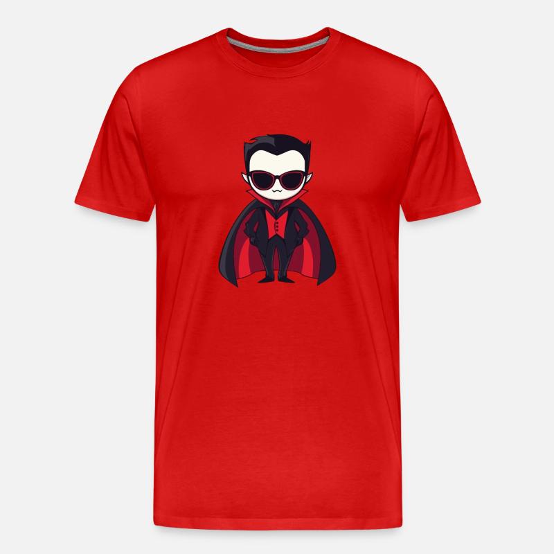 Vampir Halloween Cool - Männer Premium Bio T-Shirt - Rot