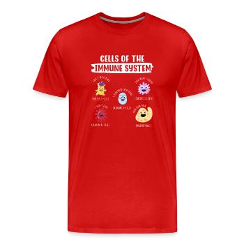 Zellen des Immunsystems - Männer Premium Bio T-Shirt - Rot - Vorne - Damien (186cm)