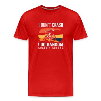 Ich Stürze Nicht Ich Mache Zufällige - Männer Premium Bio T-Shirt - Rot - Vorne - Damien (186cm)