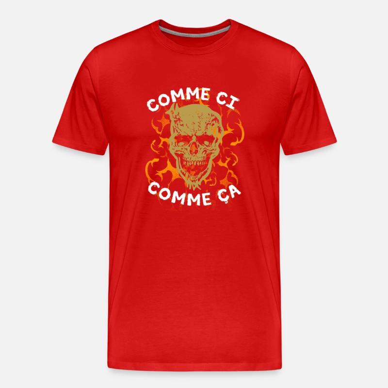 Comme ci comme ça Skull - Männer Premium Bio T-Shirt - Rot