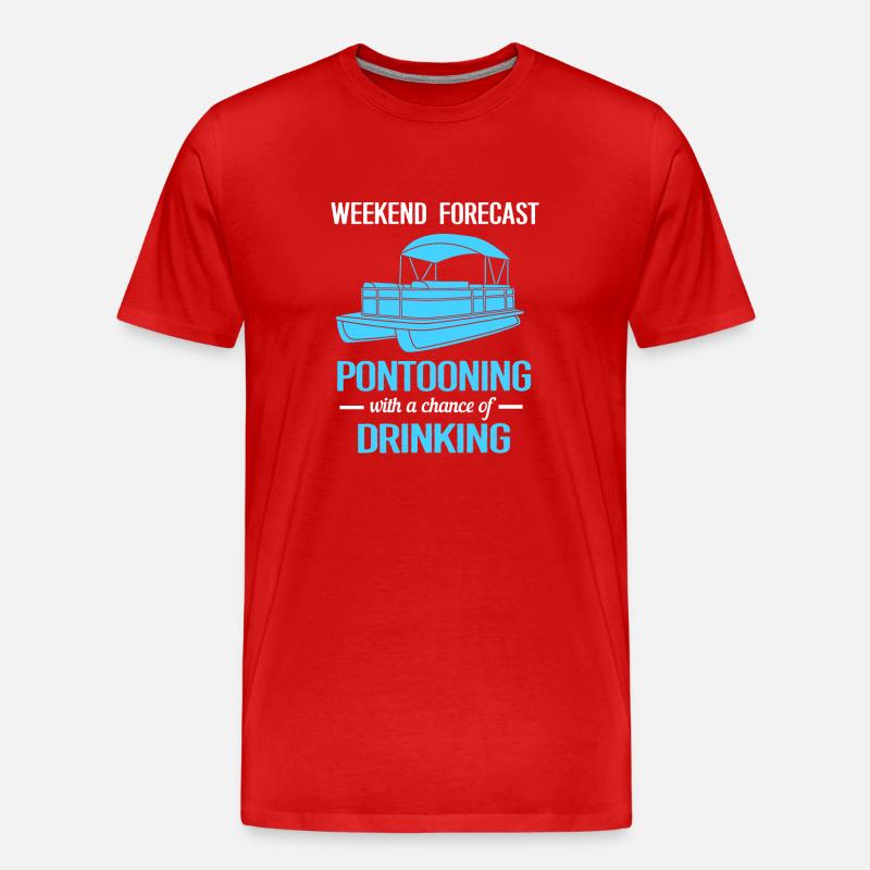 Pontonboot Boot Boote - Männer Premium Bio T-Shirt - Rot