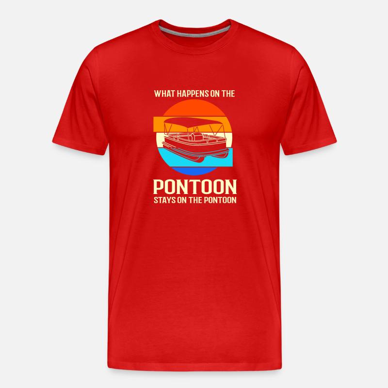 Pontonboot Boot Boote - Männer Premium Bio T-Shirt - Rot