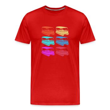 Pontonboot Boot Boote - Männer Premium Bio T-Shirt - Rot - Vorne - Damien (186cm)