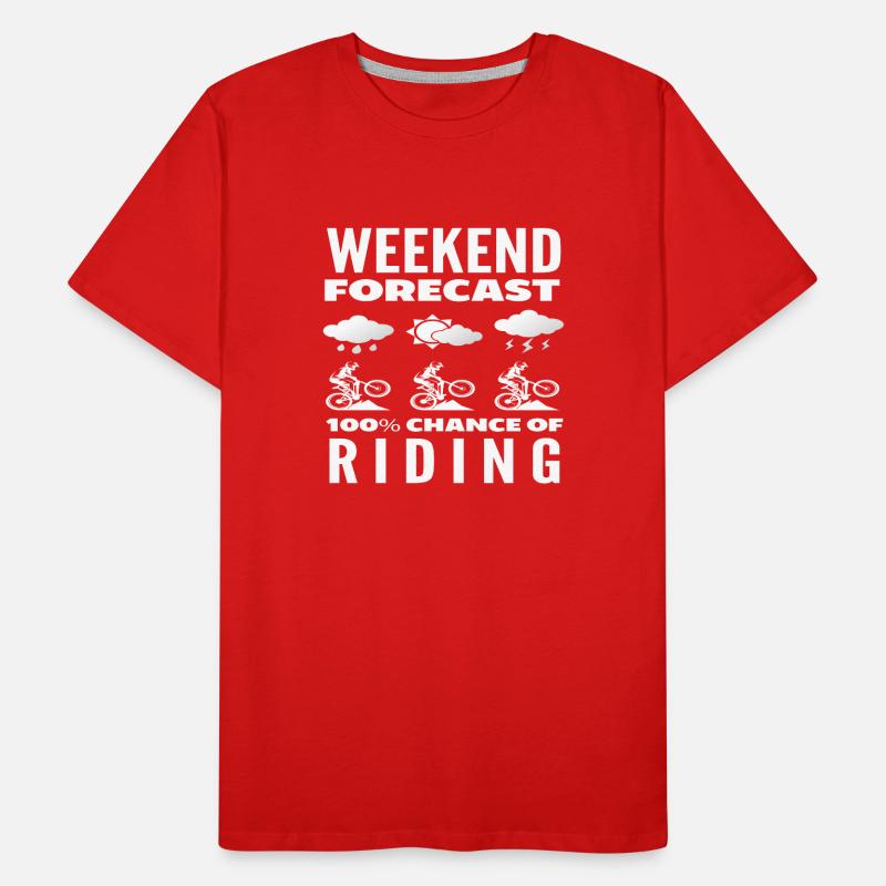 Weekend Forecast 100% Driving Probability Men's Premium Organic T-Shirt