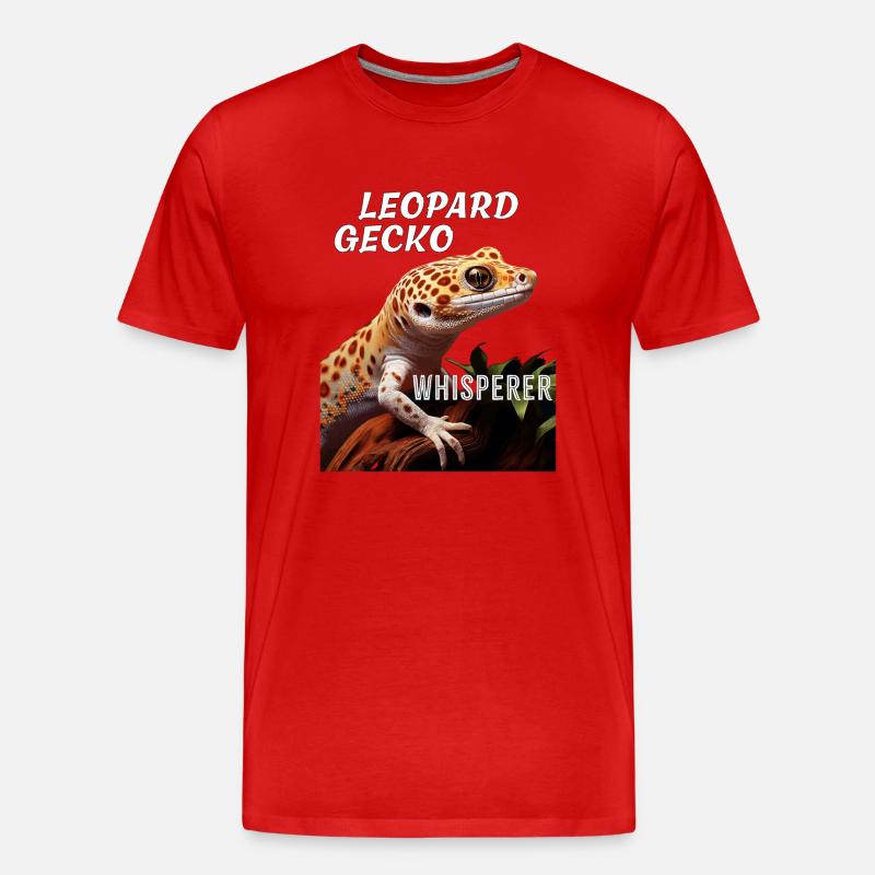 LEOPARD GECKO WHISPERER - Männer Premium Bio T-Shirt - Rot