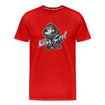 Gorilla King Cool - T-shirt bio Premium Homme - rouge - Devant - Damien (186cm)