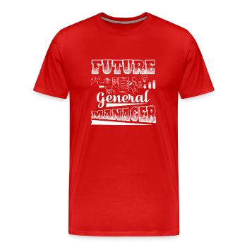General Manager Future General Manager - Men's Premium Organic T-Shirt - red - Front - Damien (186cm)