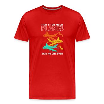 Air traffic controller - Men's Premium Organic T-Shirt - red - Front - Damien (186cm)