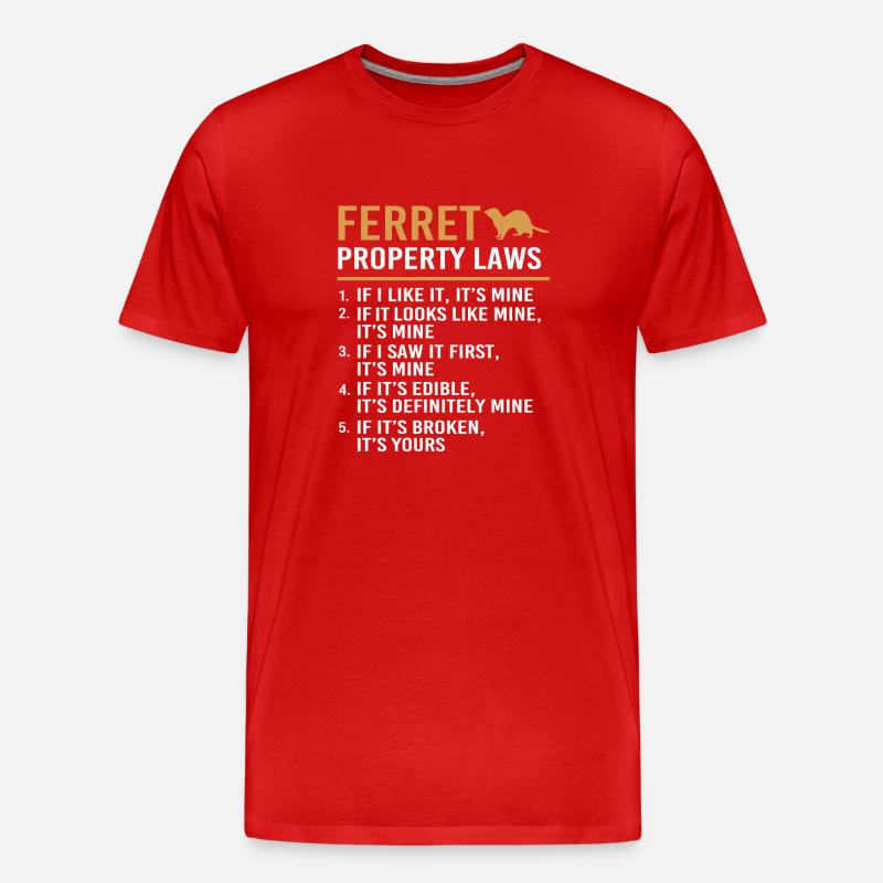 Frettchen - Männer Premium Bio T-Shirt - Rot