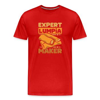 Expert Lumpia maker - Men's Premium Organic T-Shirt - red - Front - Damien (186cm)