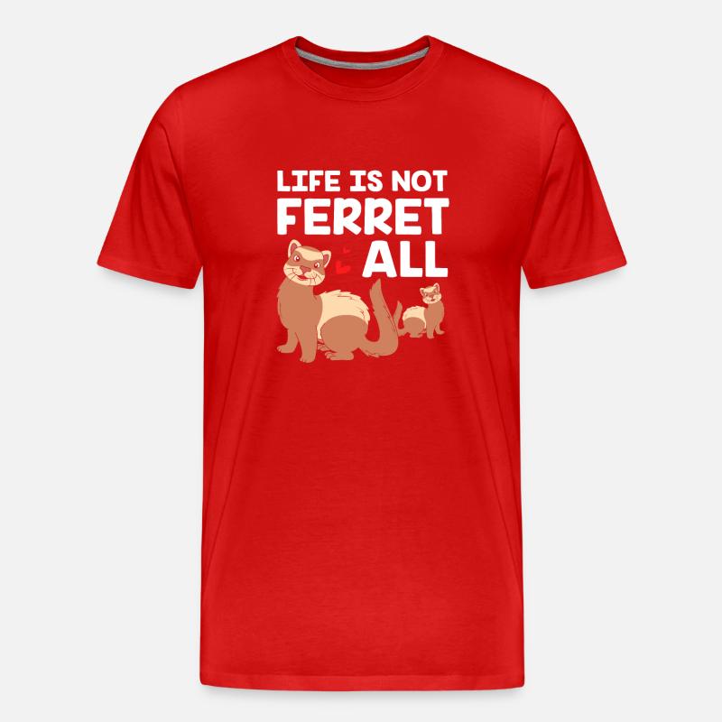 Frettchen - Männer Premium Bio T-Shirt - Rot