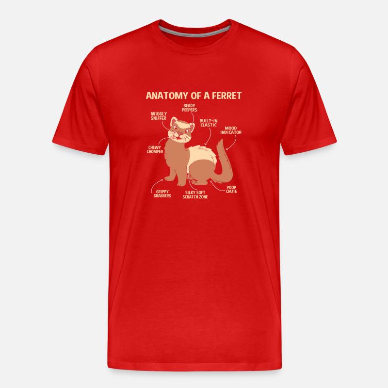 Frettchen - Männer Premium Bio T-Shirt - Rot