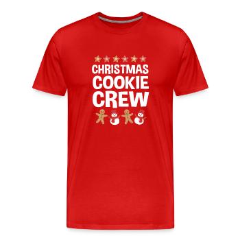 Gingerbread Man Gingerbread Heart Gingerbread Snacking - Men's Premium Organic T-Shirt - red - Front - Damien (186cm)