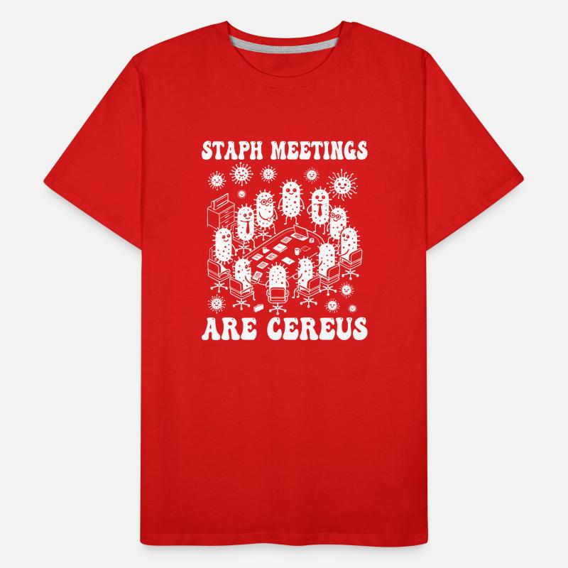 Staphylocoque rencontre microbiologie microbiologiste bactéries T-shirt bio Premium Homme