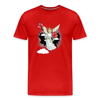 Himmel Engel himmlisch Jenseits Reinkarnation - Männer Premium Bio T-Shirt - Rot - Vorne - Damien (186cm)