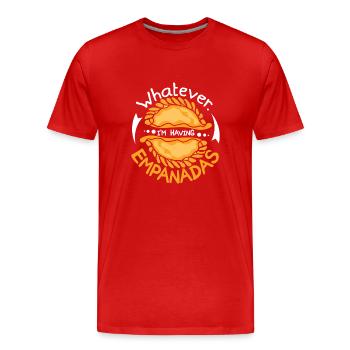 whatever I'm having empanadas - Männer Premium Bio T-Shirt - Rot - Vorne - Damien (186cm)