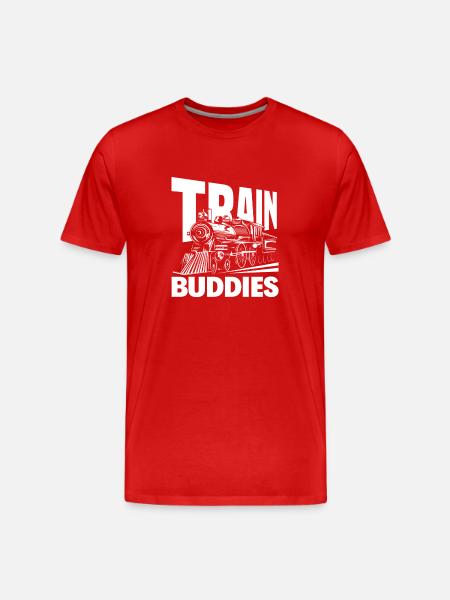 Train Buddies Railway Friends - Men's Premium Organic T-Shirt - red
