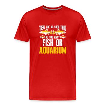 Aquariophile d’aquarium d’aquarium - T-shirt bio Premium Homme - rouge - Devant - Damien (186cm)