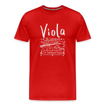 L’alto, l’instrument des gens intelligents - T-shirt bio Premium Homme - rouge - Devant - Damien (186cm)