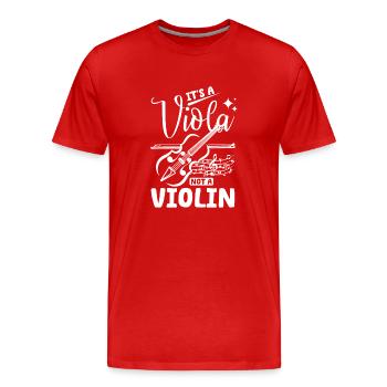 C’est un alto, pas un violon - T-shirt bio Premium Homme - rouge - Devant - Damien (186cm)