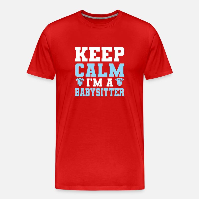 Babysitter Babysitting - Männer Premium Bio T-Shirt - Rot