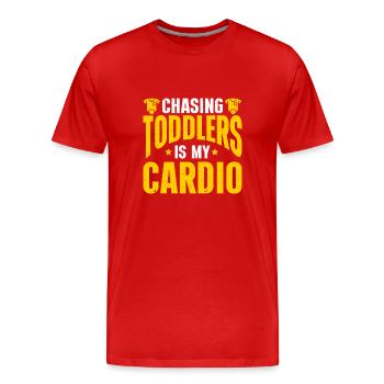 Baby-sitter Babysitting - T-shirt bio Premium Homme - rouge - Devant - Damien (186cm)