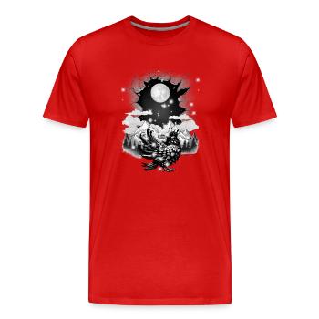 mystique conte de fées conte de fées personnage corbeau corbeau corbeau - T-shirt bio Premium Homme - rouge - Devant - Damien (186cm)