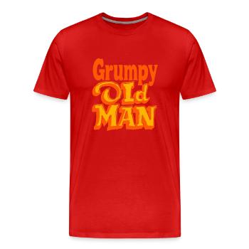 VIEUX - T-shirt bio Premium Homme - rouge - Devant - Damien (186cm)