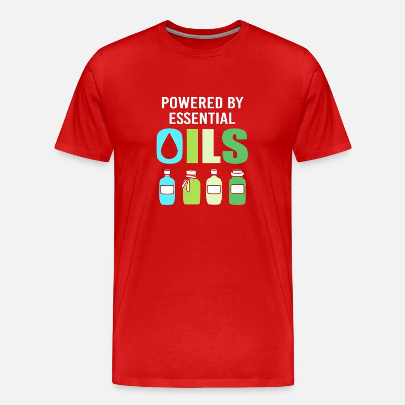 Ätherisches Öl - Männer Premium Bio T-Shirt - Rot