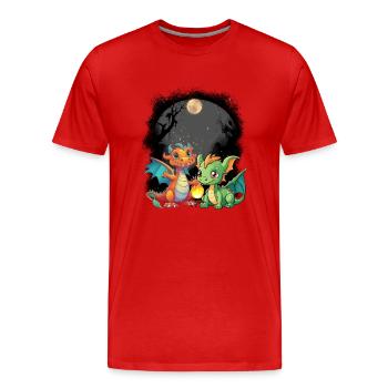 dragon mystique dragon conte de fées personnage de conte de fées - T-shirt bio Premium Homme - rouge - Devant - Damien (186cm)