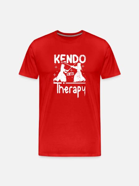 Kendo is my therapy - Men's Premium Organic T-Shirt - red