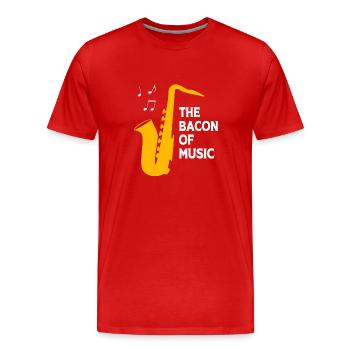 Saxophoniste saxophoniste - T-shirt bio Premium Homme - rouge - Devant - Damien (186cm)