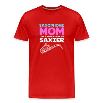 Saxophoniste saxophoniste - T-shirt bio Premium Homme - rouge - Devant - Damien (186cm)