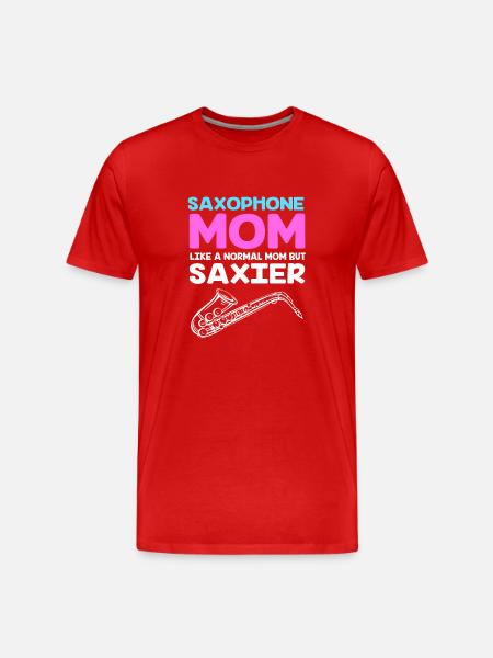 Saxophon Saxophonist - Männer Premium Bio T-Shirt - Rot
