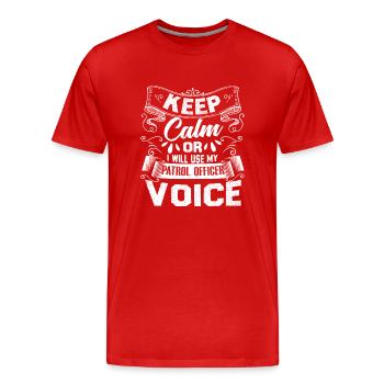 Patrol Officer Patrol Officer Voice - Men's Premium Organic T-Shirt - red - Front - Damien (186cm)