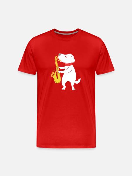 Saxophone Saxophonist - Men's Premium Organic T-Shirt - red