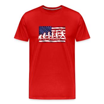 Baseball Sport Baseballspieler Pitcher Catcher USA - Männer Premium Bio T-Shirt - Rot - Vorne - Damien (186cm)