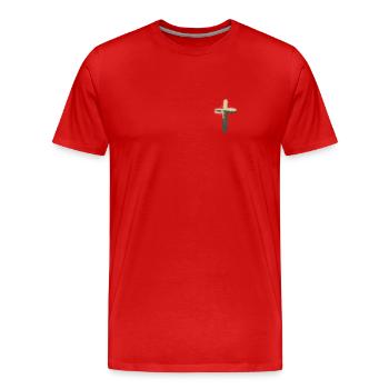 Jésus-Christ Christianisme Dieu Bible - T-shirt bio Premium Homme - rouge - Devant - Damien (186cm)