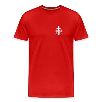 Jesus Christ Christian Christianity God Bible - Men's Premium Organic T-Shirt - red - Front - Damien (186cm)
