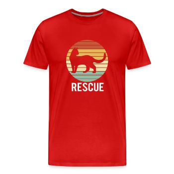 Cat Rescue Animal Rights Animal Rescue Animal Shelter - Men's Premium Organic T-Shirt - red - Front - Damien (186cm)