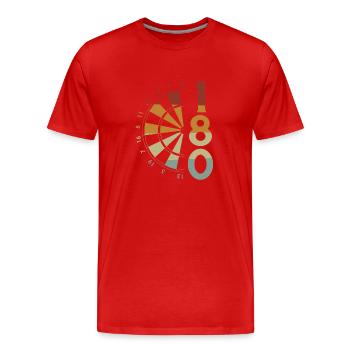 Dart Geschenk Dartboard Dartspieler Bullseye - Männer Premium Bio T-Shirt - Rot - Vorne - Damien (186cm)