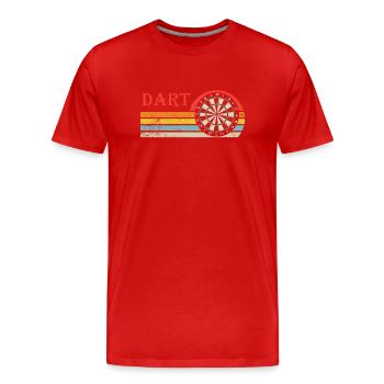 Cadeau de fléchettes Jeu de fléchettes Bullseye - T-shirt bio Premium Homme - rouge - Devant - Damien (186cm)