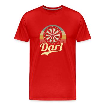 Dart Geschenk Dartboard Dartspieler Bullseye - Männer Premium Bio T-Shirt - Rot - Vorne - Damien (186cm)