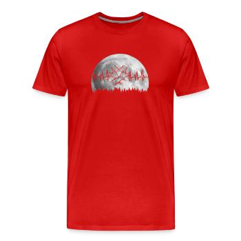 Drums Drumstick Drums Drummer Music Band Rock - Men's Premium Organic T-Shirt - red - Front - Damien (186cm)