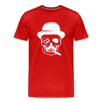 Crâne monsieur - T-shirt bio Premium Homme - rouge - Devant - Damien (186cm)